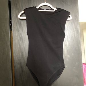 Shoulder padded bodysuit